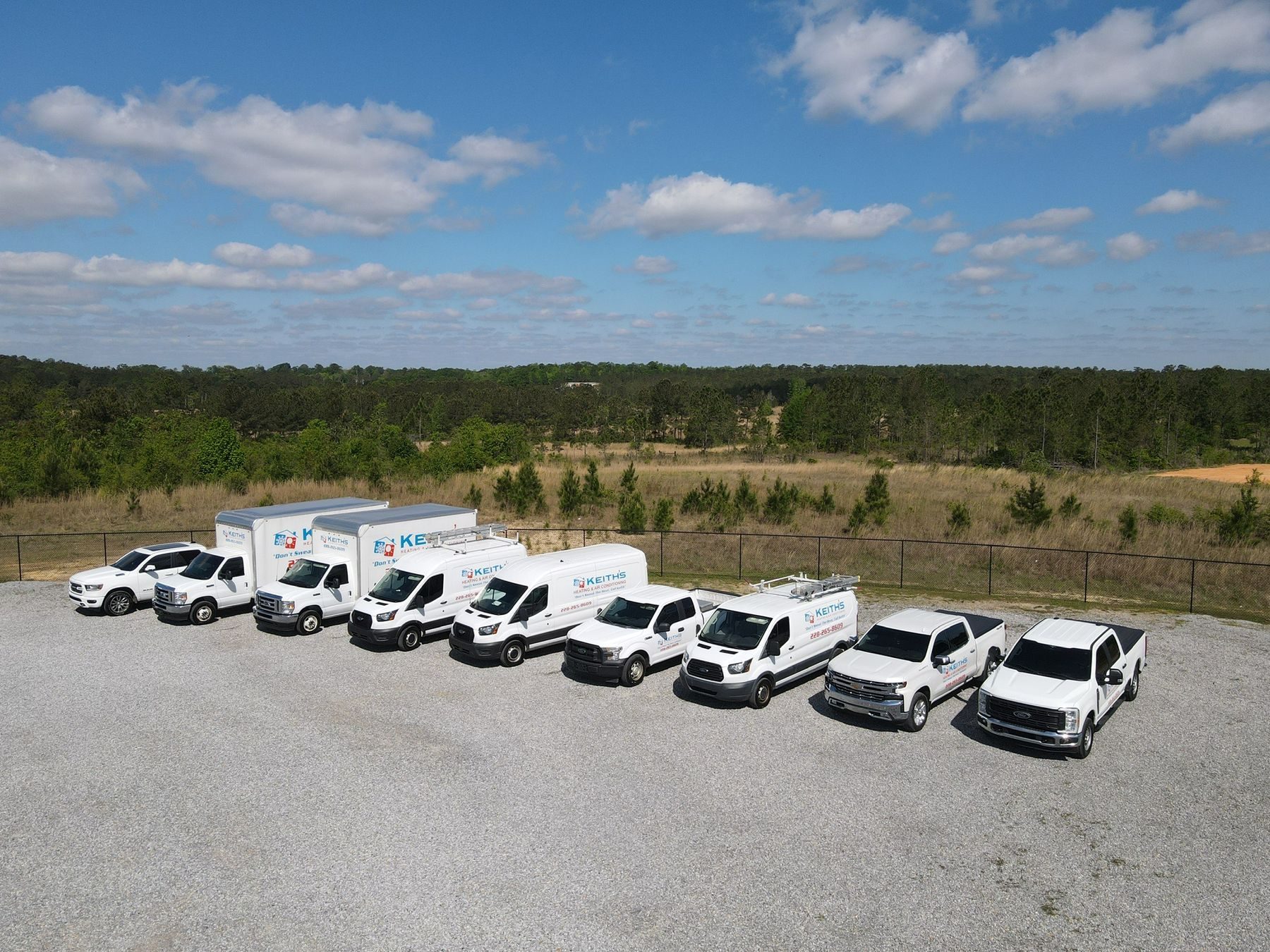 Keith's HVAC nine-truck fleet